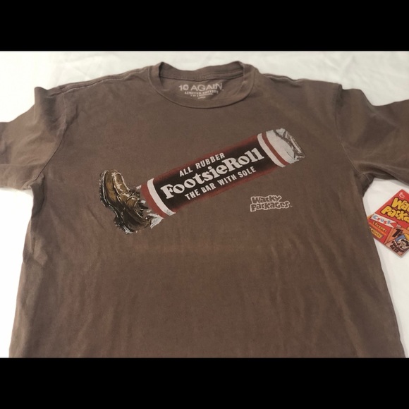 NWT. 10 Again Wacky Packages | FootsieRoll T-Shirt - Picture 4 of 4